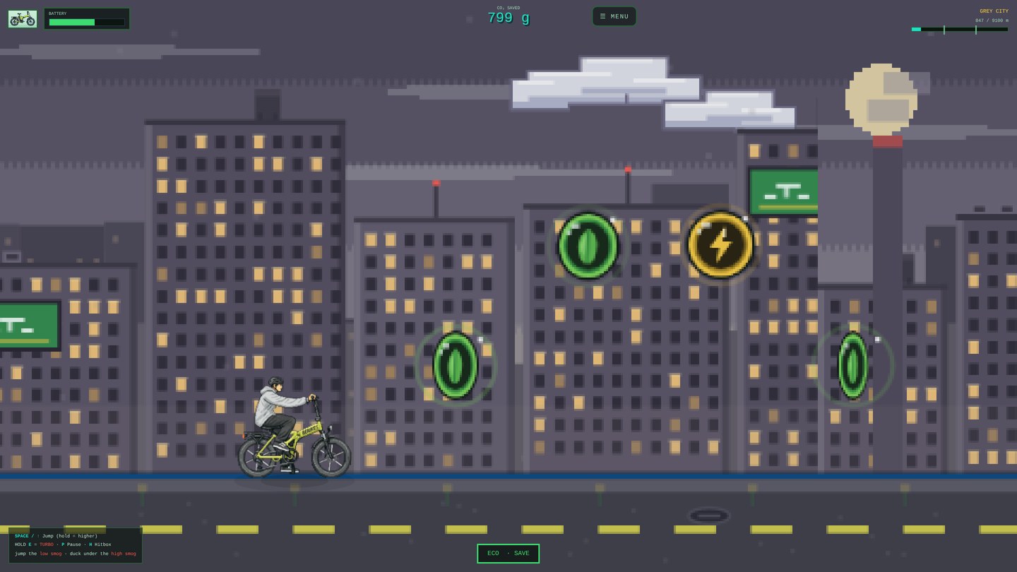 Gameplay in the grey city biome