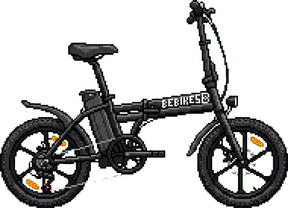 Pixel-art mini e-bike