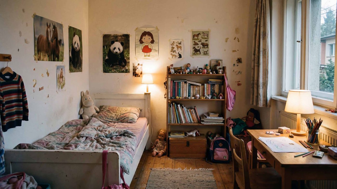 Location: her bedroom at ten